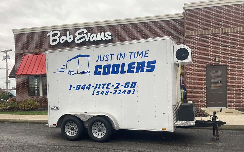 Bob Evans Restaurant using mobile cooler